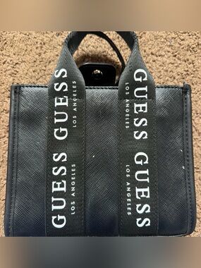 GUESS Black Logo Handle Tote